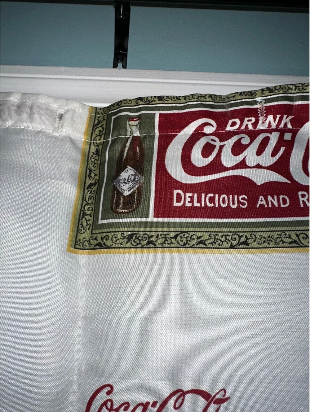 RARE Vintage Coca-Cola Themed Shower/Curtain 68